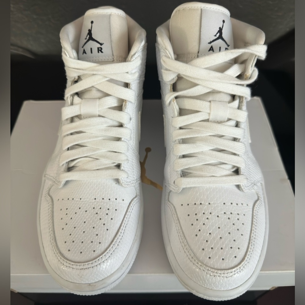 Jordan AJ 1 Mid “White Snakeskin”